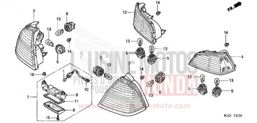 FEUX COMBINES ARRIERE (GL1800A1/A2/A3/A4/A5) GL1800A3 de 2003